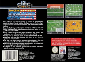 World Cup Striker (Europe) (En,Fr,De) (Beta) box cover back